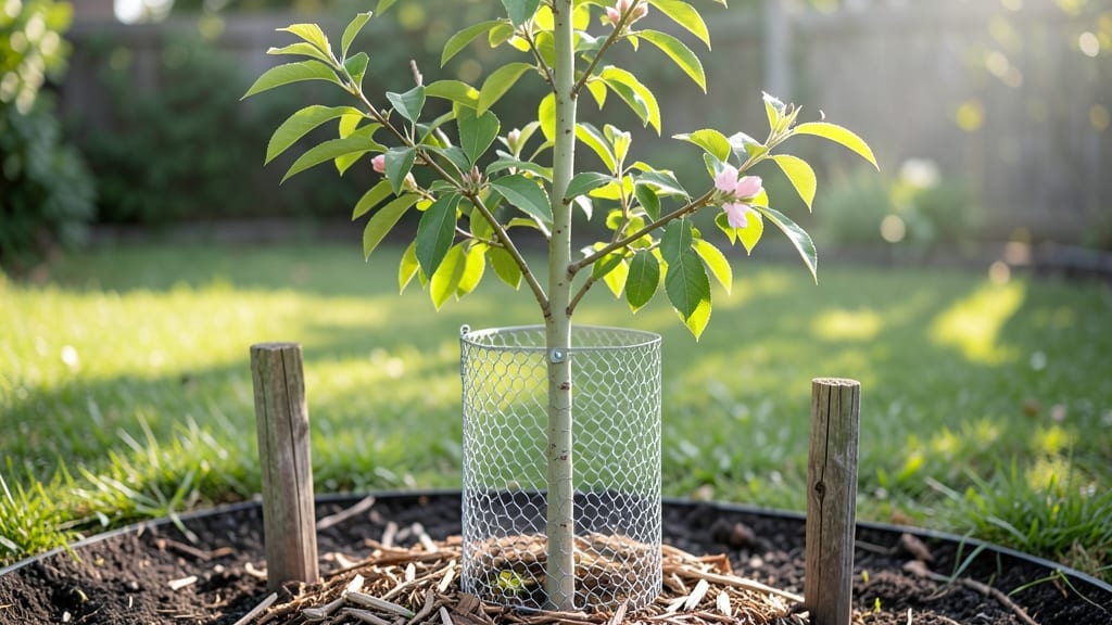 Mesh Tree Guard: Protects Young Trees from Critters and Weather