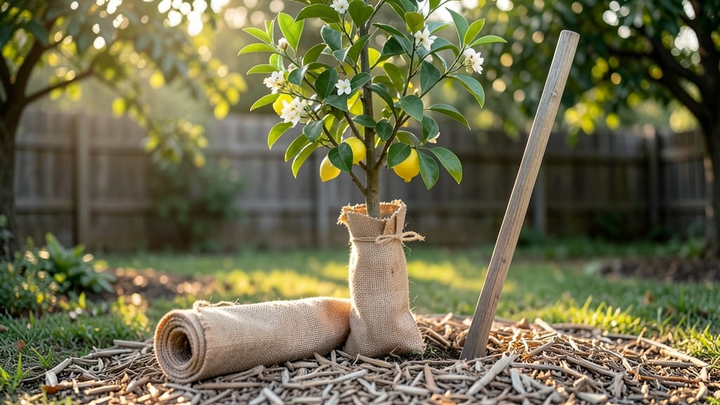 Burlap Tree Cover: Winter-Proof Shield for Young Trees