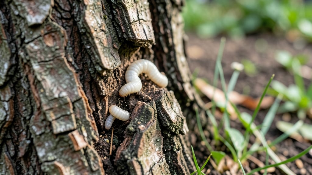 Little White Worms in Tree Bark: Identification & Natural Removal Guide