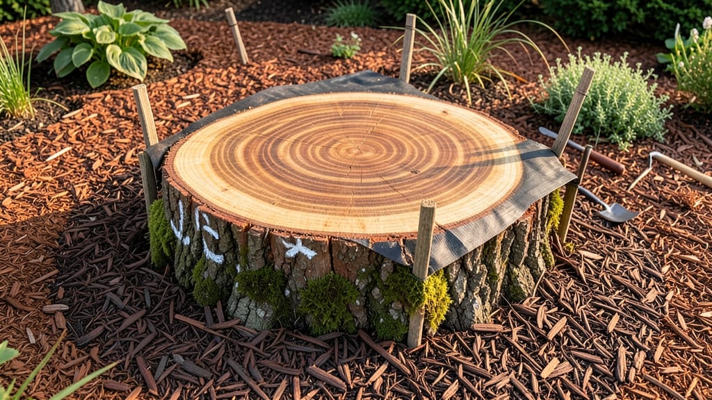 Tree Stump Covers: Rustic Garden Art That Hides Ugly Stumps Naturally